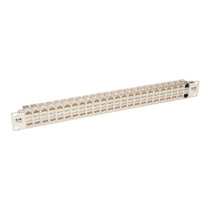Tripp Lite N254-048-SH-6A Panel de Conexiones de Alimentación Cat6a, Ethernet RJ45, Blindado STP de 48 Puertos para Instalación en 1U de Rack