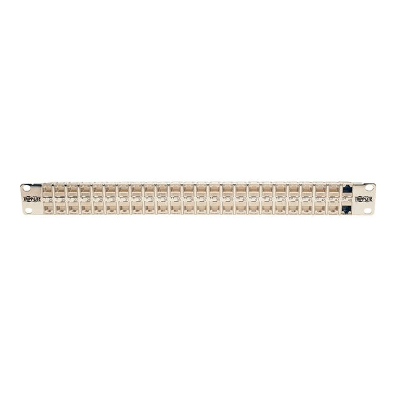 Tripp Lite N254-048-SH-6A Panel de Conexiones de Alimentación Cat6a, Ethernet RJ45, Blindado STP de 48 Puertos para Instalación en 1U de Rack - Imagen 2