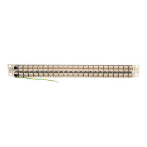 Tripp Lite N254-048-SH-6A Panel de Conexiones de Alimentación Cat6a, Ethernet RJ45, Blindado STP de 48 Puertos para Instalación en 1U de Rack