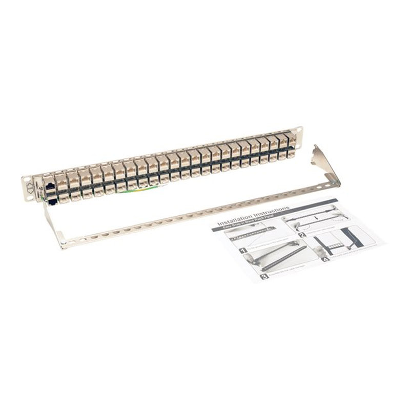 Tripp Lite N254-048-SH-6A Panel de Conexiones de Alimentación Cat6a, Ethernet RJ45, Blindado STP de 48 Puertos para Instalación en 1U de Rack - Imagen 7