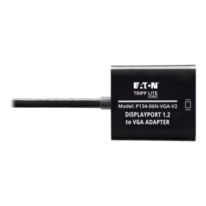 Tripp Lite P134-06N-VGA-V2 adaptador de cable de vídeo 0,15 m DisplayPort VGA (HD15) Negro Tripp Lite P134-06N-VGA-V2 adaptador de cable de vídeo 0,15 m DisplayPort VGA (HD15) Negro
