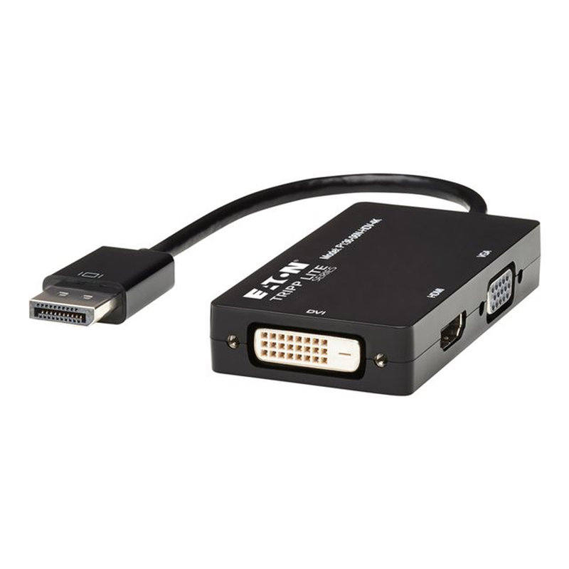 Tripp Lite P136-06N-HDV-4K Adaptador Convertidor Todo en Uno DisplayPort a VGA/DVI/HDMI, DP ver 1.2, 4K 30 Hz HDMI
