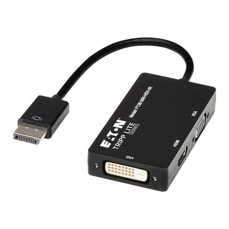 Tripp Lite P136-06N-HDV-4K Adaptador Convertidor Todo en Uno DisplayPort a VGA/DVI/HDMI, DP ver 1.2, 4K 30 Hz HDMI - Imagen 2