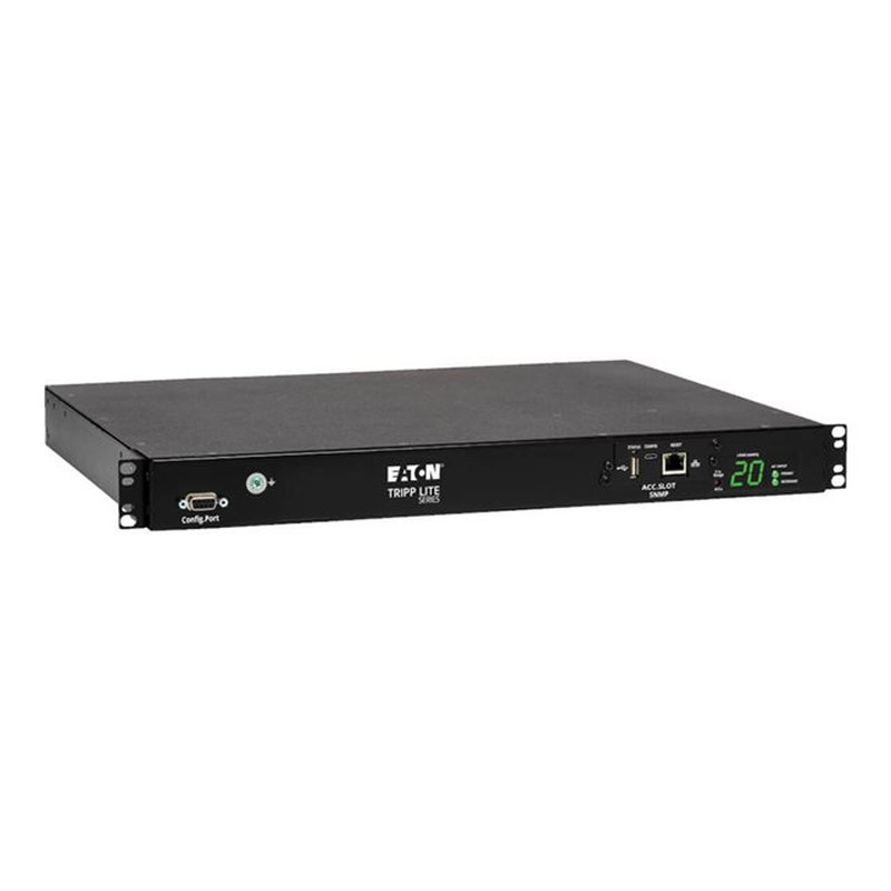 Tripp Lite PDUMH20HVATNET PDU Monofásico Controlable con Switch de Transferencia Automática 3.8kW, 2 Entradas C20 de 200-240V, 8 Tomacorrientes C13 y 2 C19, 1U, TAA