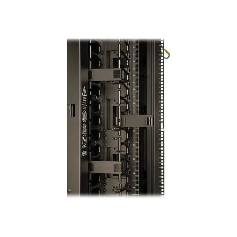 Tripp Lite SR42UBWDVRT Gabinete Ancho de Profundidad Estandar Smartrack de 42U con Dos SRCABLEVRT3 Pre-Instalados, con Costados Y Puertas
