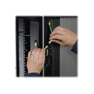 Tripp Lite SR42UBWDVRT Gabinete Ancho de Profundidad Estandar Smartrack de 42U con Dos SRCABLEVRT3 Pre-Instalados, con Costados Y Puertas