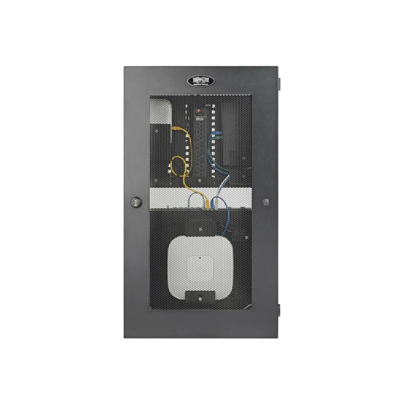 Tripp Lite SRWF6UMOD Gabinete para Cableado Estructurado Smartrack de 3U de Bajo Perfil, de Profundidad de Switch para Instalación Vertical en Pared, Soportes De Equipo Ajustables - Imagen 3