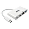 Tripp Lite U444-06N-HGU-C Adaptador Multipuerto USB-C con HDMI, Puerto USB 3.0, GbE, Carga PD de 60W, HDCP, Blanco Tripp Lite U444-06N-HGU-C Adaptador Multipuerto USB-C con HDMI, Puerto USB 3.0, GbE, Carga PD de 60W, HDCP, Blanco