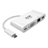 Tripp Lite U444-06N-VGU-C Adaptador Multipuerto USB-C, VGA, Puerto USB-A, GbE, Carga PD, Blanco