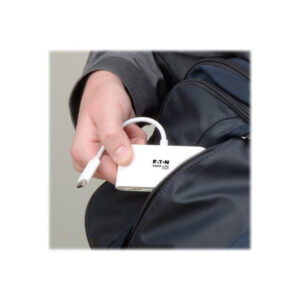 Tripp Lite U444-06N-VGU-C Adaptador Multipuerto USB-C, VGA, Puerto USB-A, GbE, Carga PD, Blanco