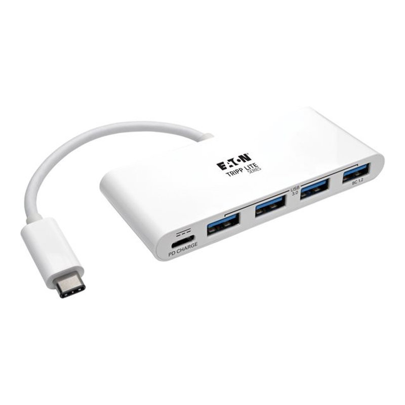 Tripp Lite U460-004-4A-C hub de interfaz USB 3.2 Gen 1 (3.1 Gen 1) Type-C 5000 Mbit/s Blanco