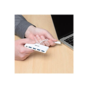 Tripp Lite U460-004-4A-C hub de interfaz USB 3.2 Gen 1 (3.1 Gen 1) Type-C 5000 Mbit/s Blanco