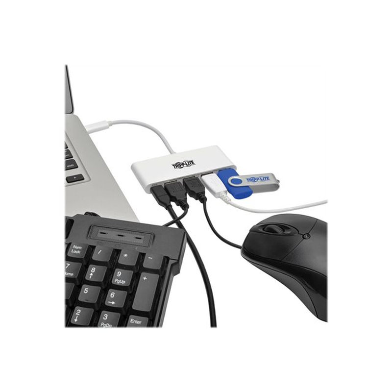 Tripp Lite U460-004-4A-C hub de interfaz USB 3.2 Gen 1 (3.1 Gen 1) Type-C 5000 Mbit/s Blanco - Imagen 9