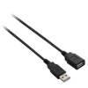 V7 Cable de extensión USB negro con conector USB 2.0 A hembra a USB 2.0 A macho 3m 10ft
