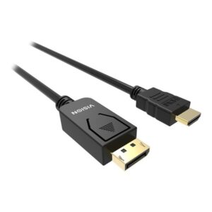 VISION 1m Black DP to HDMI cable VISION 1m Black DP to HDMI cable