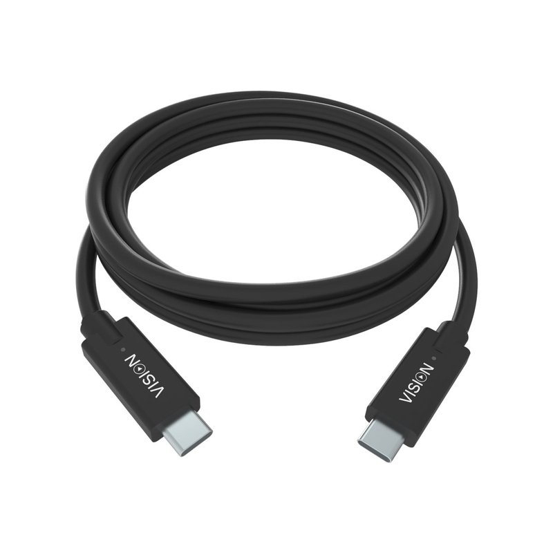 VISION 2m Black USB-C Cable VISION 2m Black USB-C Cable