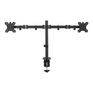 VISION Monitor Desk Post Dual Black