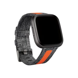 Alternative view of Versa 2 Woven Band Charcoal/Orange Small