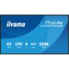 iiyama LH4375UHS-B2AG pantalla de señalización Pantalla plana para señalización digital 108 cm (42.5") LCD Wifi 500 cd / m² 4K Ultra HD Negro Procesador incorporado Android 11 24/7