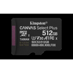 Kingston Technology 512GB microSDXC Canvas Select Plus Gen3 150MB/s A1 (Incluye adaptador de SD)