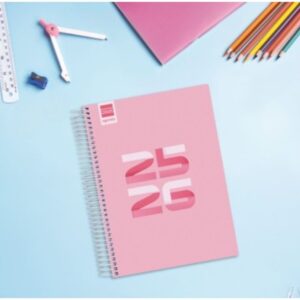 Alternative view of AGENDA ESCOLAR 2025-2026 COOL 4º 155X212 1DIA PAGINA ROSA+ FINOCAM 645060426