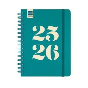 AGENDA ESCOLAR 2025-2026 CURSO COSMO 4º 155X212 SEMANA VISTA HORIZONTAL AQUA+ FINOCAM 537050426