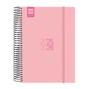 AGENDA ESCOLAR 2025-2026 ESPIR E10-155X212 1DIA PAGINA NEGRO+ FINOCAM 633126026