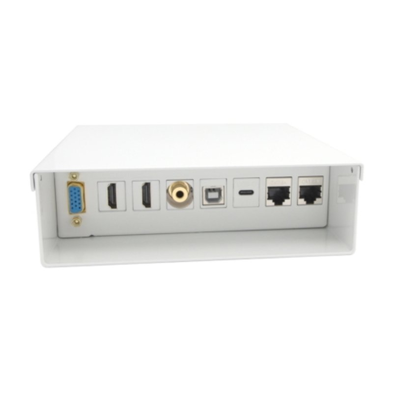 AISENS Caja de Conexiones VGA+JACK3.5+2xHDMI+1xUSB-C+1xUSB-B+2xRJ45 Cat.6A STP, Blanco AISENS Caja de Conexiones VGA+JACK3.5+2xHDMI+1xUSB-C+1xUSB-B+2xRJ45 Cat.6A STP, Blanco