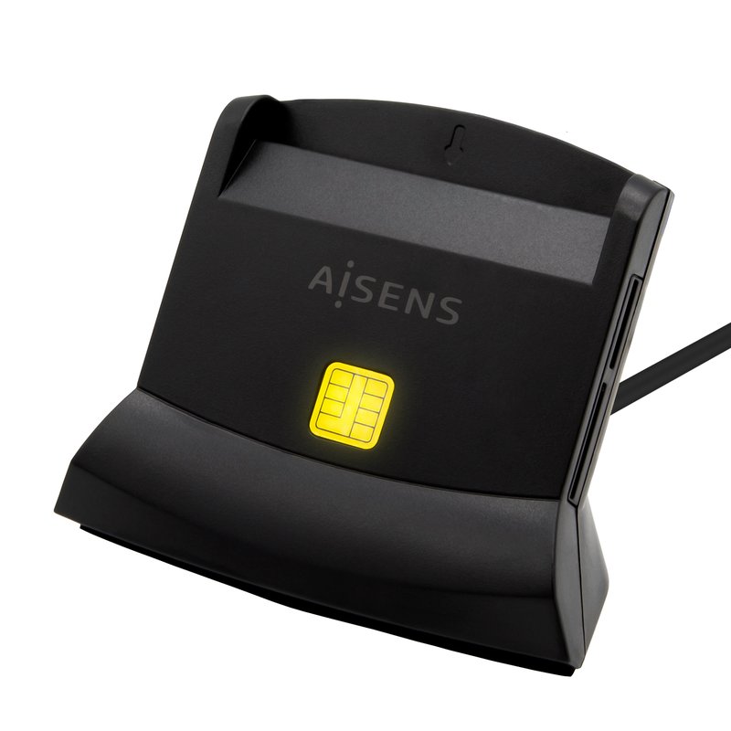 AISENS Lector De Tarjeta Dni Con Lector De Tarjetas SIM, SD, Micro SD, MMC, RS-MMC, MMC Micro, USB-C, Negro AISENS Lector De Tarjeta Dni Con Lector De Tarjetas SIM, SD, Micro SD, MMC, RS-MMC, MMC Micro, USB-C, Negro