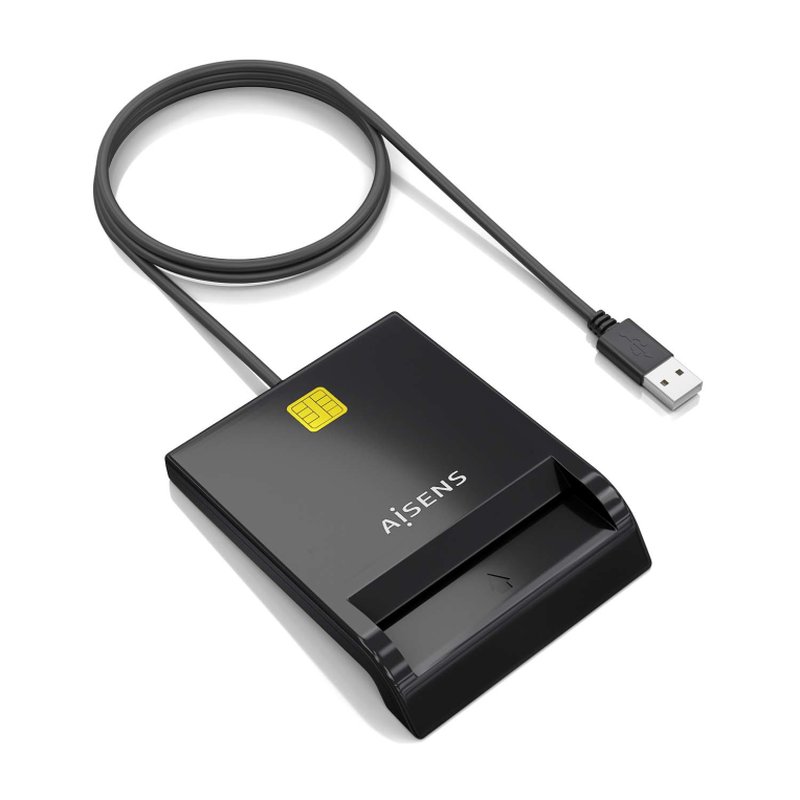 AISENS Lector de Tarjeta Inteligente DNI USB-C, Negro AISENS Lector de Tarjeta Inteligente DNI USB-C, Negro