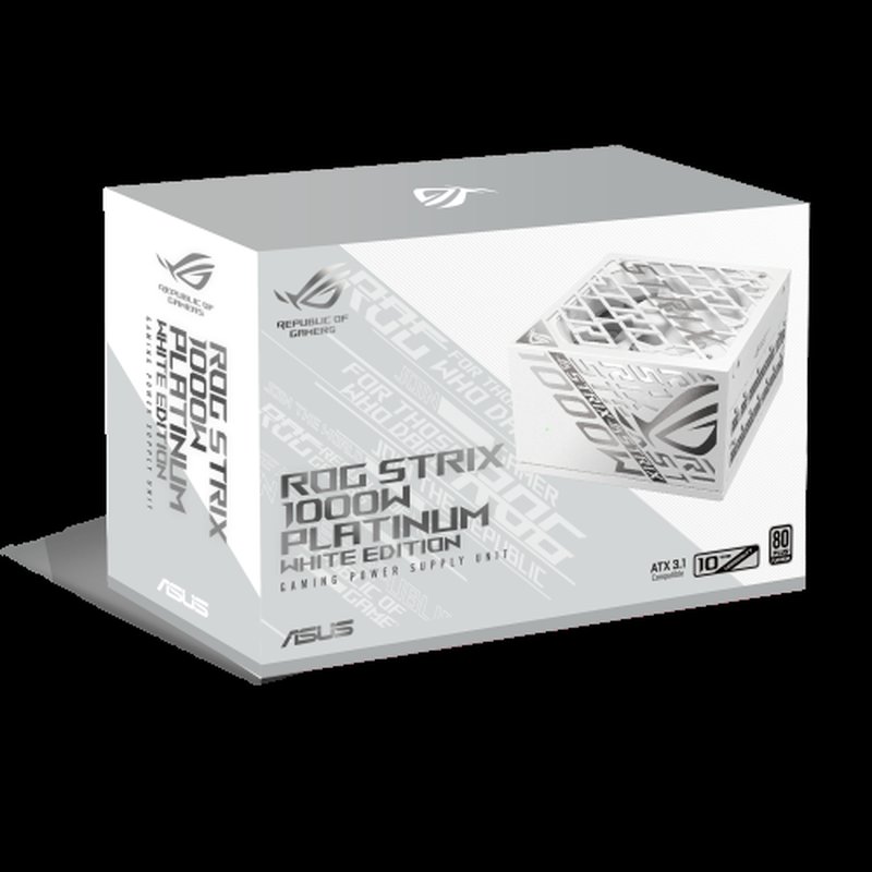 ASUS ROG -STRIX-1000P-GAMING-WHITE unidad de fuente de alimentación 1000 W 20+4 pin ATX ATX Blanco - Imagen 12