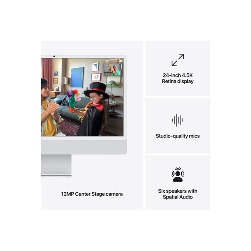 iMac 24" Silver/8CPU/8GPU/16GB/256GB iMac 24" Silver/8CPU/8GPU/16GB/256GB - Imagen 6