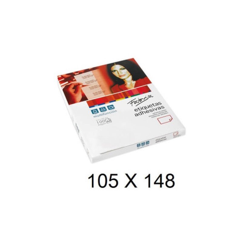 CAJA 100 HOJAS ETIQUETAS ADHESIVAS ILC BLANCA 105X148 FABRISA 15320 CAJA 100 HOJAS ETIQUETAS ADHESIVAS ILC BLANCA 105X148 FABRISA 15320