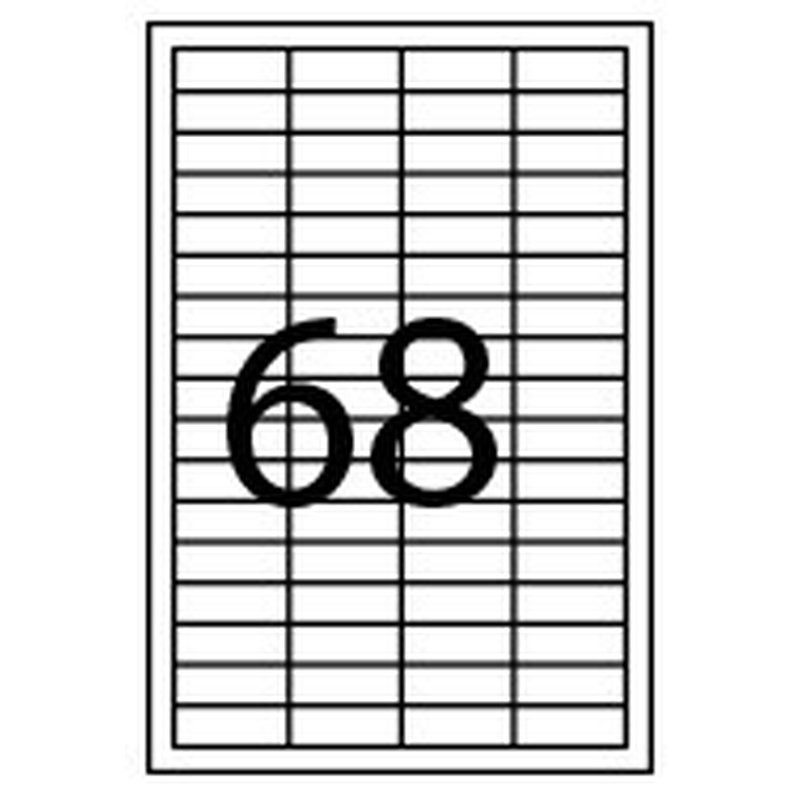 CAJA 100 HOJAS ETIQUETAS ADHESIVAS ILC BLANCA 48,5X16,9 FABRISA 15293 CAJA 100 HOJAS ETIQUETAS ADHESIVAS ILC BLANCA 48,5X16,9 FABRISA 15293