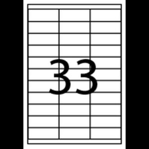 Alternative view of CAJA 100 HOJAS ETIQUETAS ADHESIVAS ILC BLANCA 70X25,4 FABRISA 15299