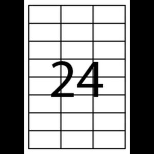 Alternative view of CAJA 100 HOJAS ETIQUETAS ADHESIVAS ILC BLANCA 70X37 FABRISA 15305