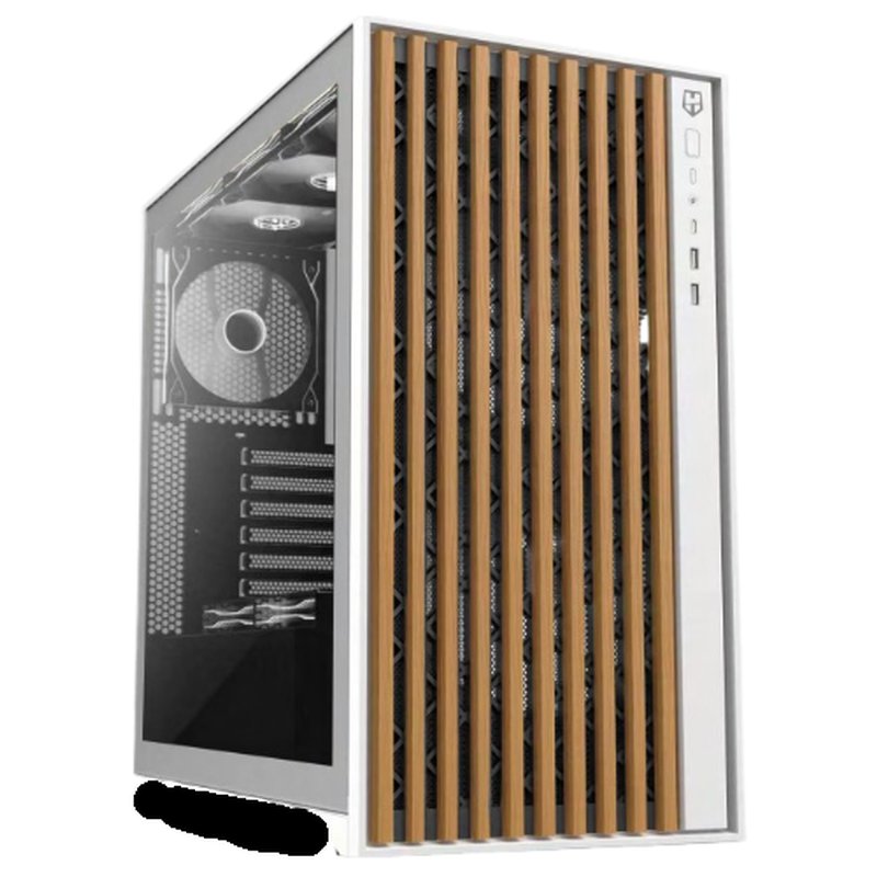 CAJA ATX NOX HUMMER ELEMENT MADERA BLANCO CAJA ATX NOX HUMMER ELEMENT MADERA BLANCO