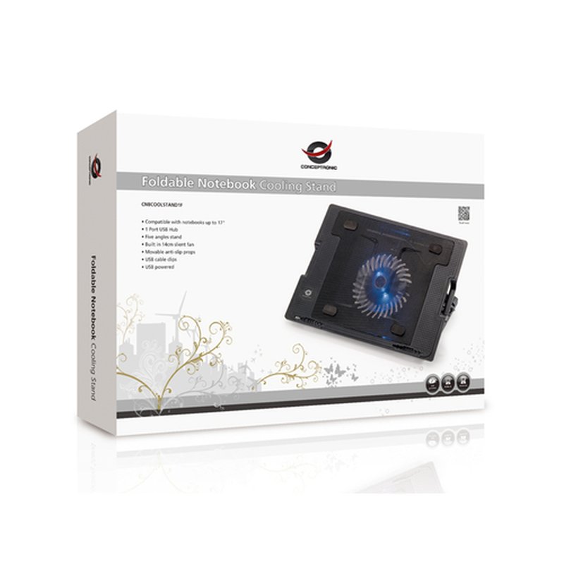 Conceptronic Base plegable de refrigeración para equipos portátiles Conceptronic Base plegable de refrigeración para equipos portátiles - Imagen 5