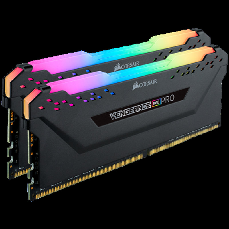 DDR4 16GB BUS 3200 CORSAIR VENGEANCE RGB PRO BLACK KIT 2X8GB - Imagen 2