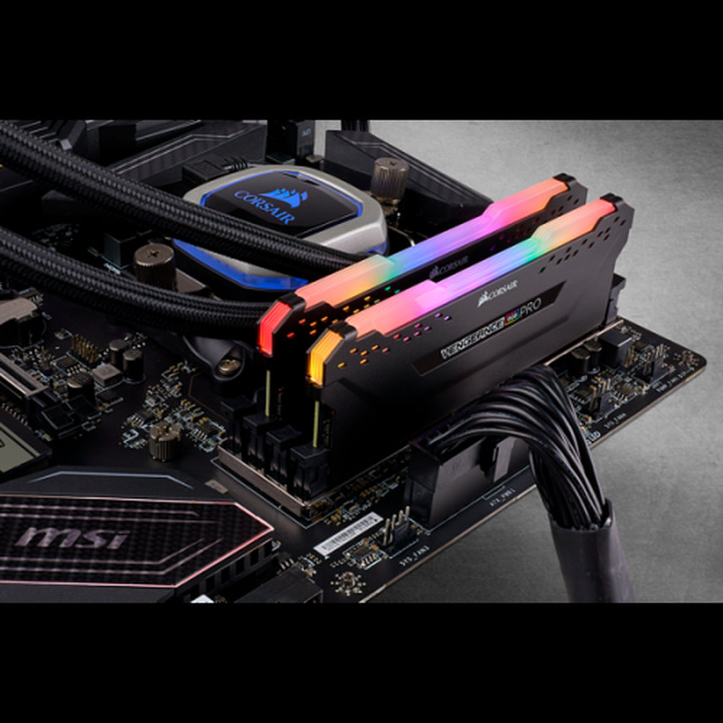 DDR4 16GB BUS 3200 CORSAIR VENGEANCE RGB PRO BLACK KIT 2X8GB - Imagen 4