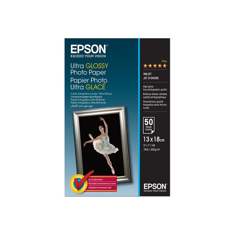 Epson Ultra Glossy Photo Paper - 13x18cm - 50 Hojas
