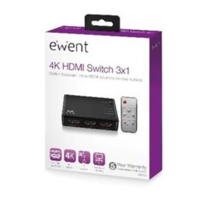 Ewent EW3730 interruptor de video HDMI Ewent EW3730 interruptor de video HDMI