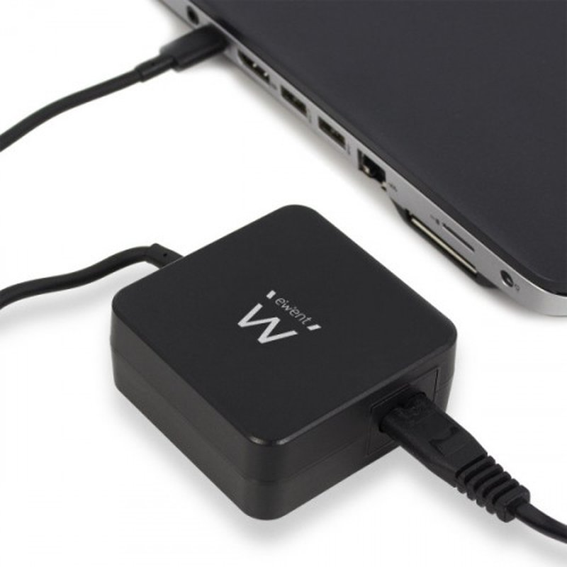 Ewent EW3980 adaptador e inversor de corriente Interior 65 W Negro - Imagen 3