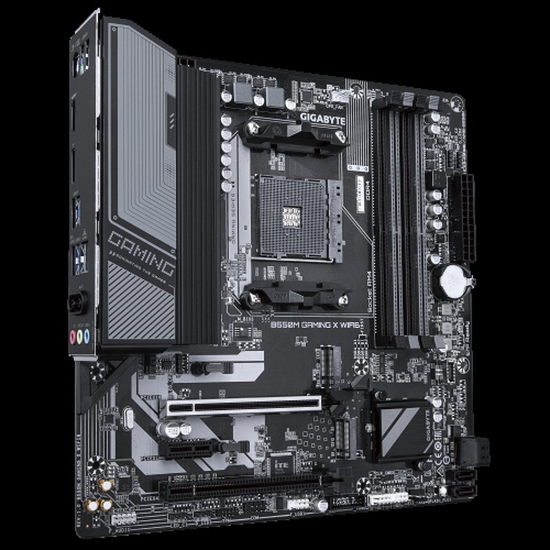 GIGABYTE B550M GAMING X WIFI6 Placa base - Procesadores AMD Ryzen 5000, VRM de 5+3 fases, hasta 3200 MHz DDR4, 1x M.2 PCIe 4.0 + 1x M.2 PCIe 3.0, Wi-Fi 6, LAN 1 GbE, USB 3.2 Gen 1 - Imagen 3