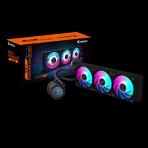 GIGABYTE Refrigeración líquida AIO AORUS WATERFORCE II 360 para CPU - 3 ventiladores ARGB de 120 mm, mecanismo de bloqueo deslizante, DAISY-CHAIN, compatible con Intel LGA 1700 y AMD AM5