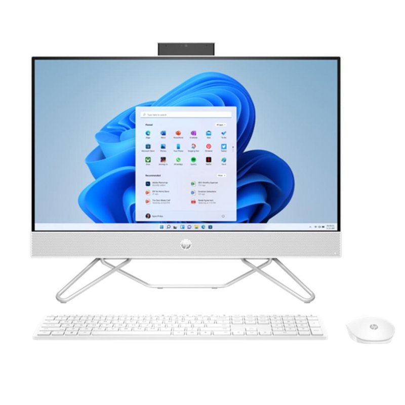 HP 24 -cb1027ns Intel® Core™ i3 i3-1215U 60,5 cm (23.8") 1920 x 1080 Pixeles PC todo en uno 8 GB DDR4-SDRAM 512 GB SSD Windows 11 Home Wi-Fi 5 (802.11ac) Blanco
