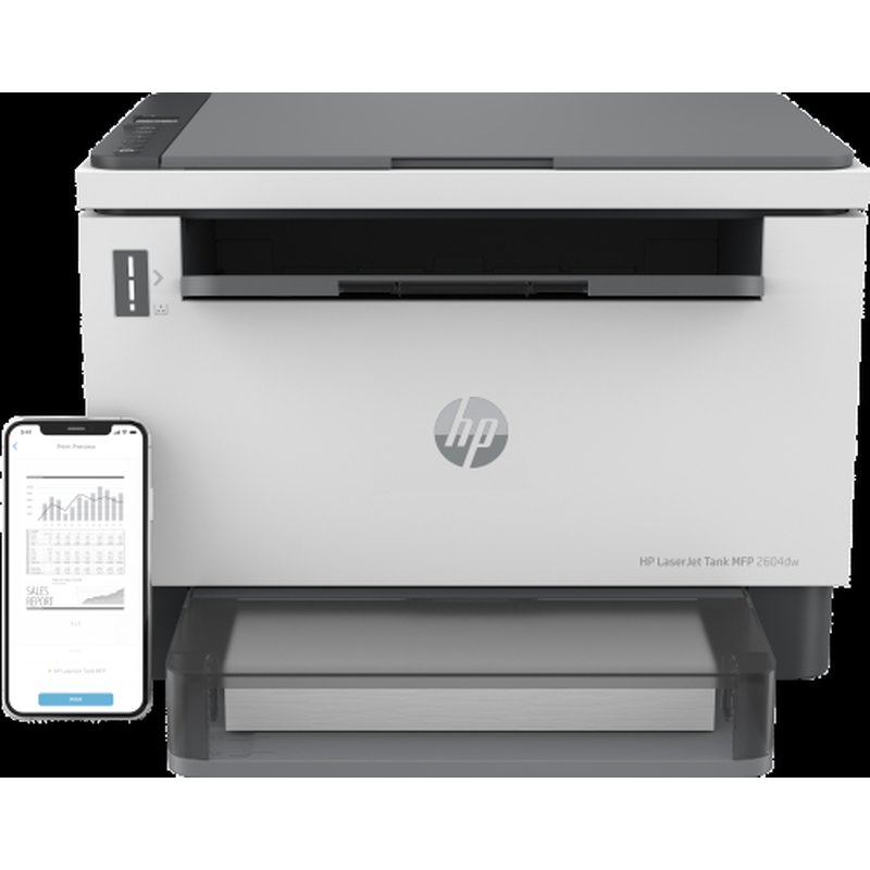 HP LaserJet Impresora multifunción Tank 2604dw, Blanco y negro, Impresora para Empresas, Conexión inalámbrica; Impresión a doble cara; Escanear a correo electrónico; Escanear a PDF - Imagen 6