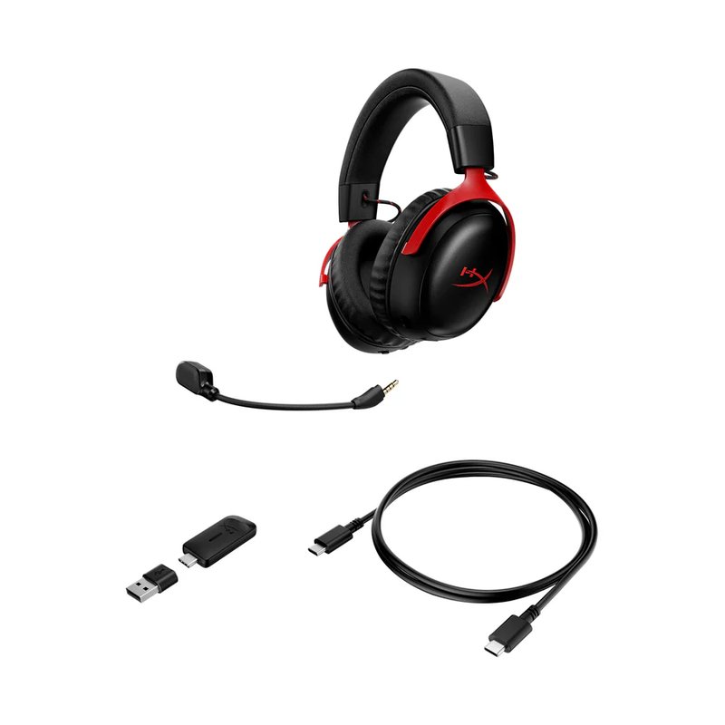 HyperX Auriculares gaming inalámbricos Cloud III S negros-rojos - Imagen 4