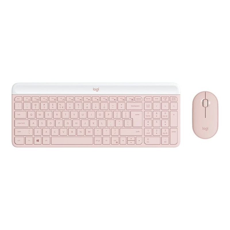 Logitech MK470 Slim Combo teclado Ratón incluido RF inalámbrico QWERTY Español Rosa
