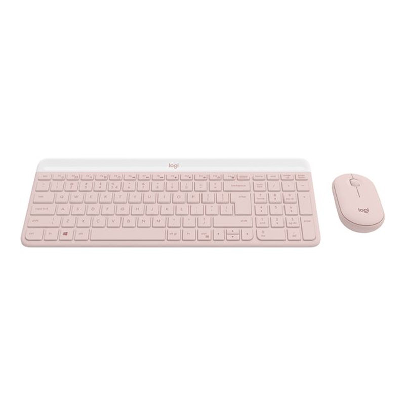 Logitech MK470 Slim Combo teclado Ratón incluido RF inalámbrico QWERTY Español Rosa - Imagen 2